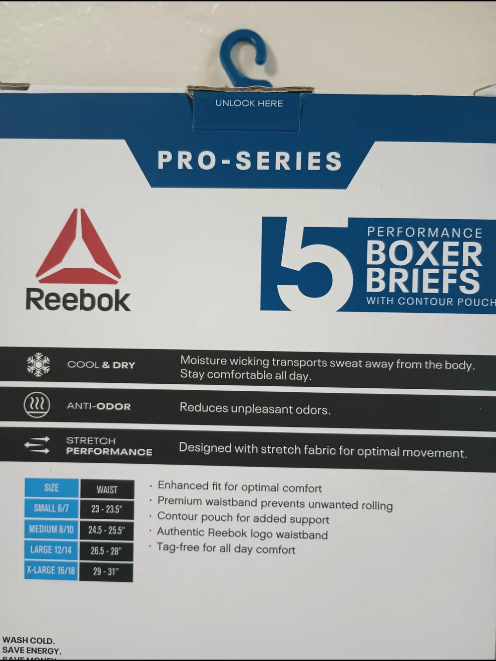 Reebok Boys' Performance Boxer Briefs Underwear